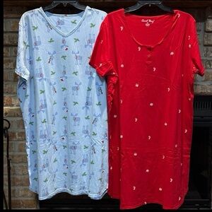 Set of 2 holiday women’s nightgowns